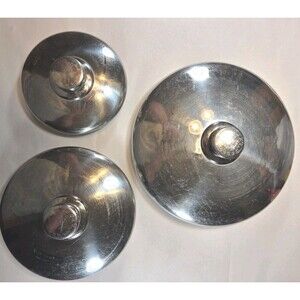 The Cook's Bazaar Stainless Steel Pot Pan Lid Set of 3 Replacement 6 8 11